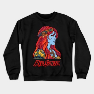 Red Sonja Graffiti Profile and Logo Crewneck Sweatshirt